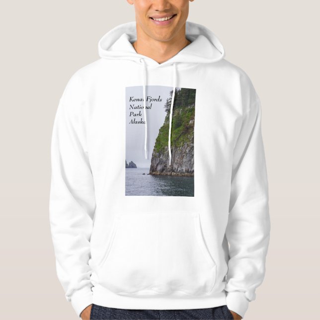 Cliff In Kenai Painterly Hoodie (Front)