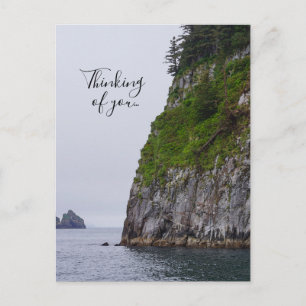 Cliff In Kenai Painterly Thinking Of You Postcard