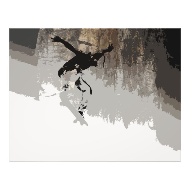 Cliff Jumping- Skateboarder  Photo Print (Front)