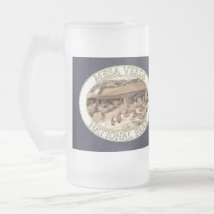 Cliff Palace at Mesa Verde National Park in CO Frosted Glass Beer Mug