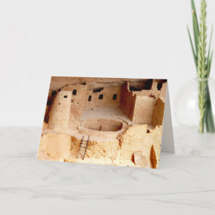 Cliff Palace Kiva Closeup Blank Greeting Card