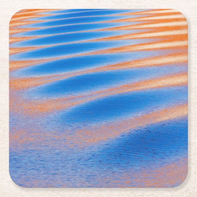 Cliff reflection in Lake Powell | Glen Canyon, UT Square Paper Coaster (Front)