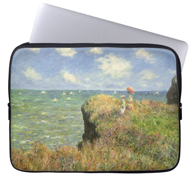 Cliff Walk at Pourville by Claude Monet Laptop Sleeve (Front)