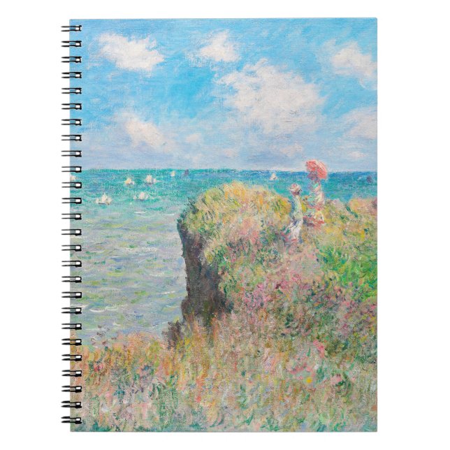 Cliff Walk at Pourville by Claude Monet Notebook (Front)
