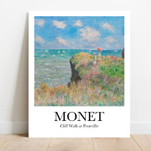 Cliff Walk at Pourville by Claude Monet Poster