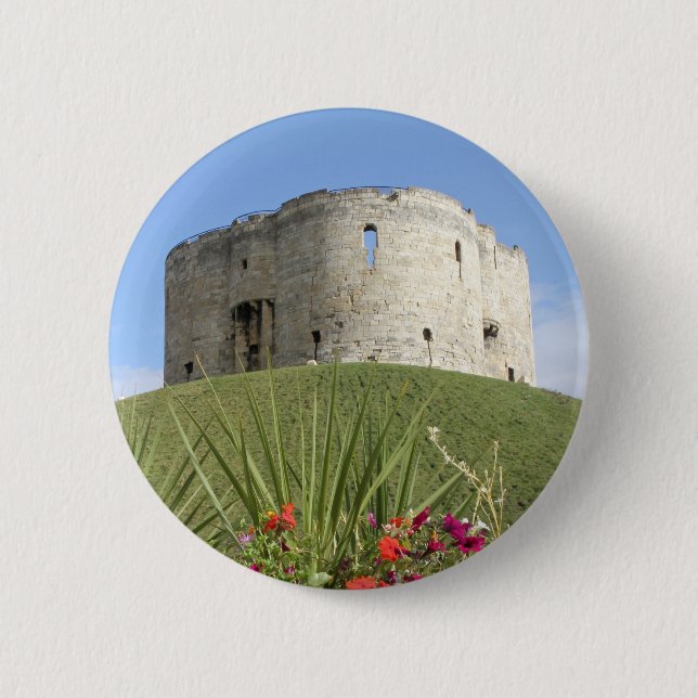 Cliffords Tower 6 Cm Round Badge (Front)
