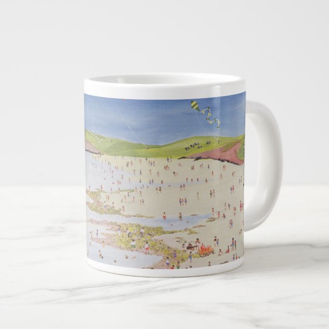 Cliffs and Bay Large Coffee Mug (Front Right)