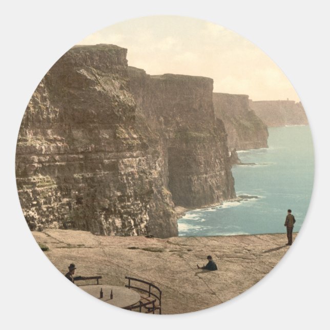 Cliffs at Moher, County Clare Classic Round Sticker (Front)