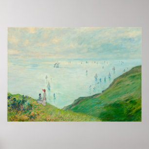 Cliffs at Pourville by Claude Monet Poster