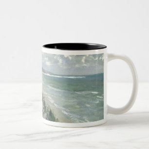 Cliffs by the sea at Trouville Two-Tone Coffee Mug