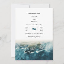 Cliffs Highland Coast Watercolor Beach Wedding 
