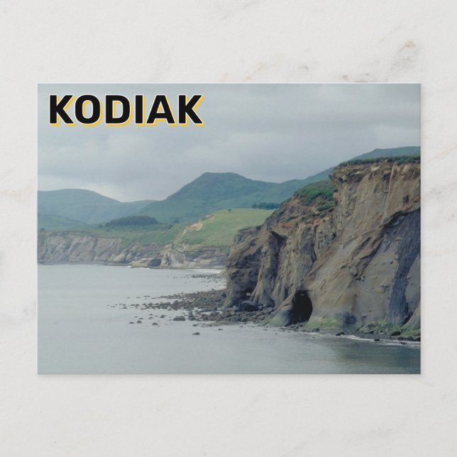 Cliffs In Kodiak Alaska Postcard (Front)