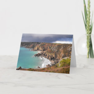 Cliffs in winter in Guernsey Holiday Card