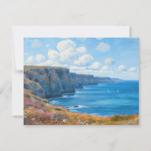 "Cliffs of Endless Horizon" – A Welsh Seascape Postcard