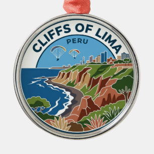Cliffs of Lima Peru Peru Metal Ornament