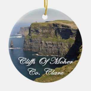 Cliffs Of Moher Ireland, Christmas Ornament, Ceramic Tree Decoration