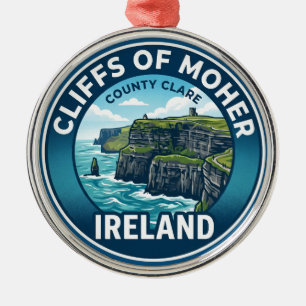 Cliffs of Moher Ireland Metal Ornament
