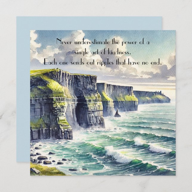 Cliffs of Moher, Ireland & Quote Card (Front/Back)