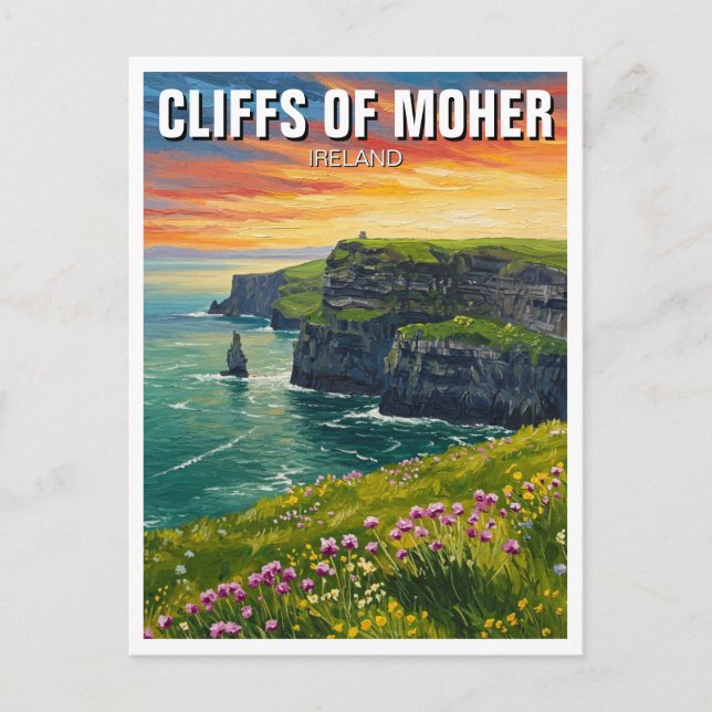 Cliffs of Moher Ireland Travel Postcard (Front)