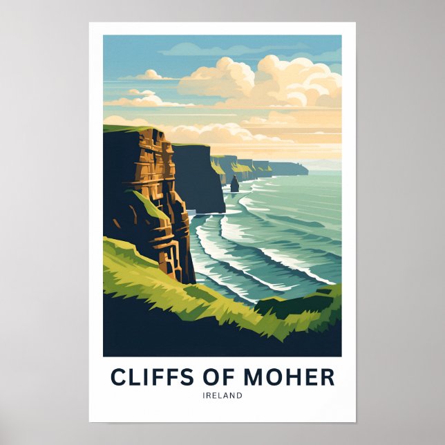 Cliffs of Moher Ireland Travel Print (Front)