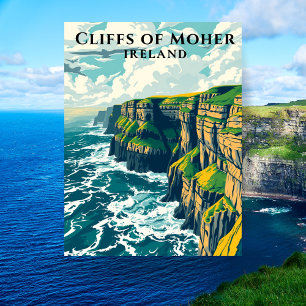Cliffs of Moher Ireland Wild Atlantic Way Postcard