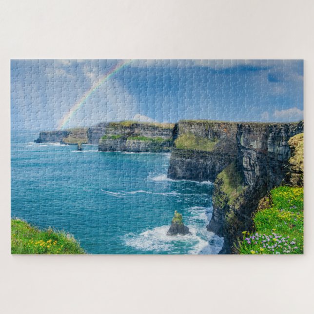 Cliffs of Moher Rainbow Ireland Jigsaw Puzzle (Horizontal)