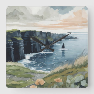 Cliffs of Moher  Square Wall Clock