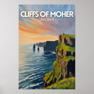 Cliffs of Moher Travel Art Poster