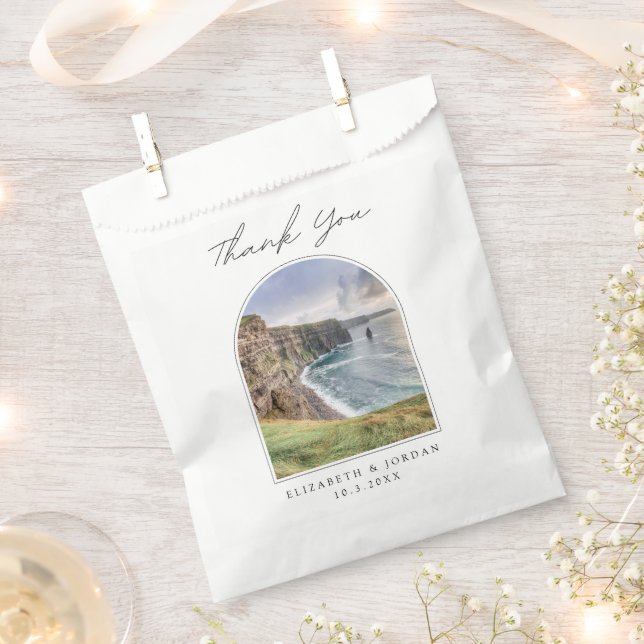 Cliffs of Moher Wedding Favour Ireland Thank You Bag (Clipped)