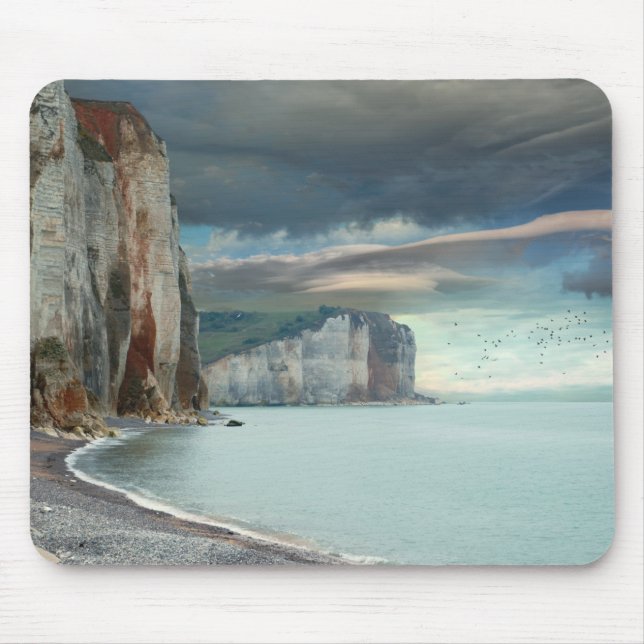 Cliffs of Normandy Seascape Mouse Pad (Front)