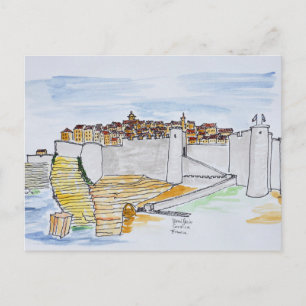 Cliffside City of Bonifacio   Corsica, France Postcard