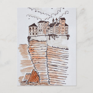 Cliffside city of Bonifacio, Corsica, France Postcard