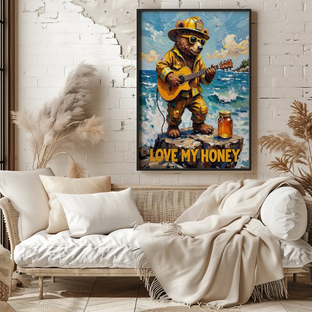 Cliffside Crooner: Bear's Honey Tune Poster (Creator Uploaded)