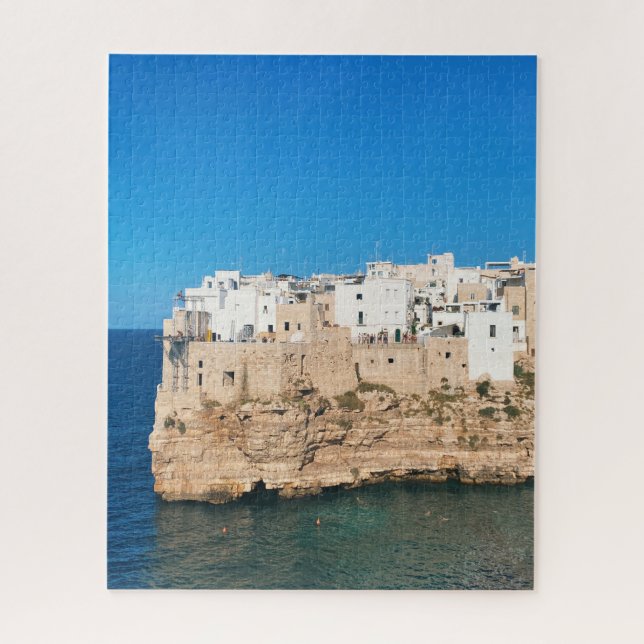 Cliffside in Polignano a Mare, Puglia, Italy Jigsaw Puzzle (Vertical)