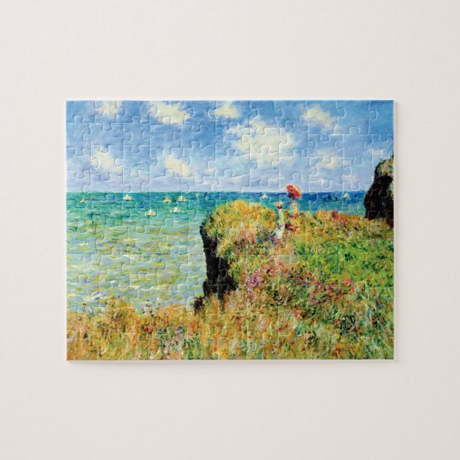 Clifftop Walk at Pourville by Claude Monet Jigsaw Puzzle (Horizontal)