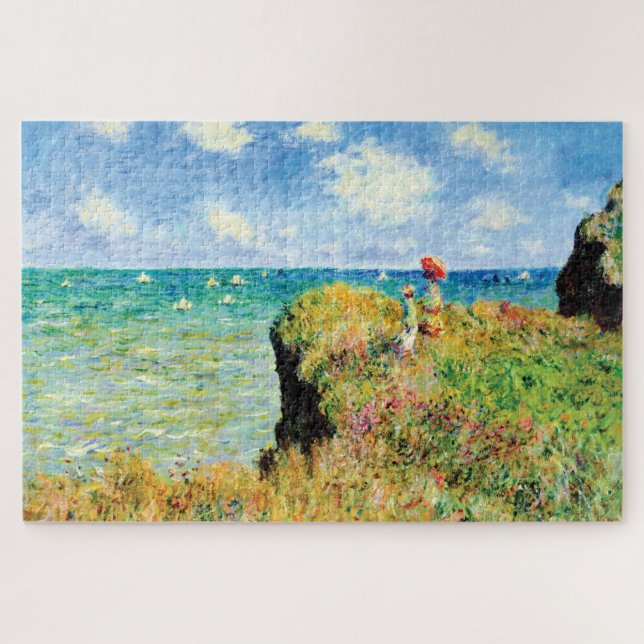 Clifftop Walk at Pourville by Claude Monet Jigsaw Puzzle (Horizontal)