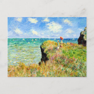 Clifftop Walk at Pourville by Claude Monet Postcard