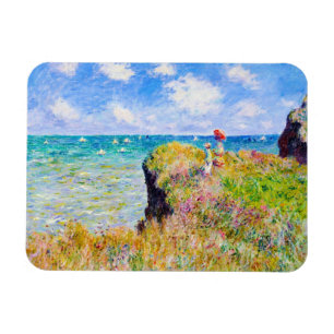 Clifftop Walk at Pourville Claude Monet Magnet