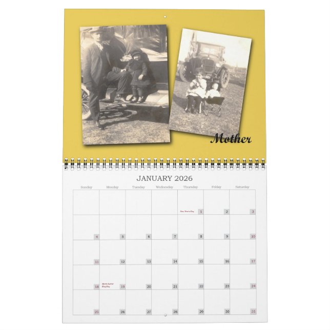 Clifton Family Memories 09 Calendar (Jan 2026)