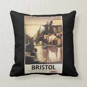 Clifton Suspension Bridge and Boats Cushion