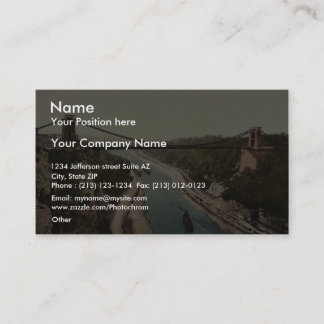 Clifton suspension bridge from the north cliffs, B Business Card