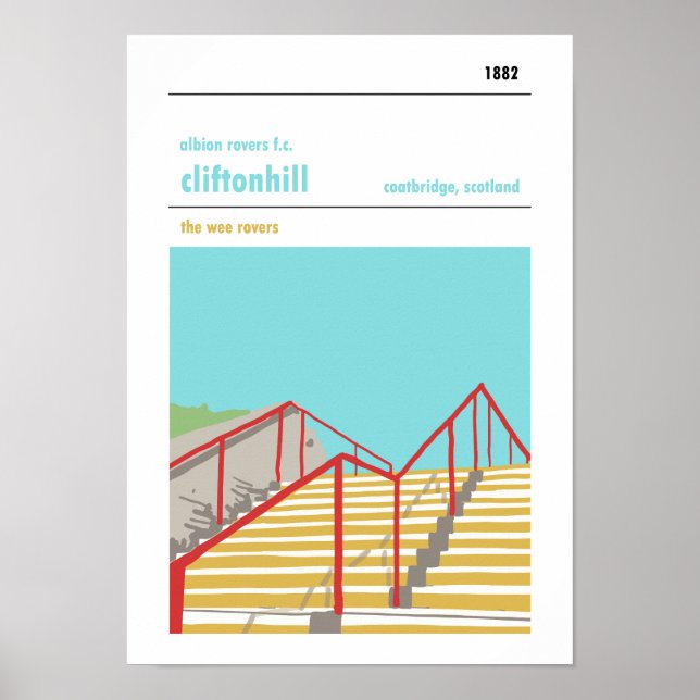 Cliftonhill, Coatbridge. Haynes Manual Style Print (Front)