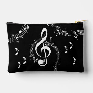 Climactic G Clef Music Black Accessory Pouch