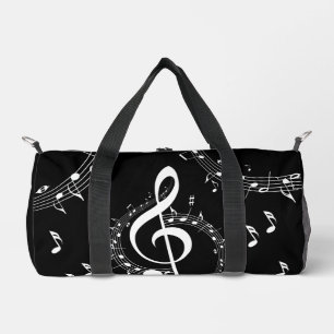 Climactic G Clef Music Black Duffle Bag
