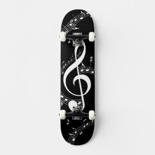 Climactic G Clef Music Black Skateboard