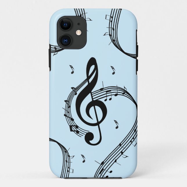 Climactic G Clef Music Blue Case-Mate iPhone Case (Back)