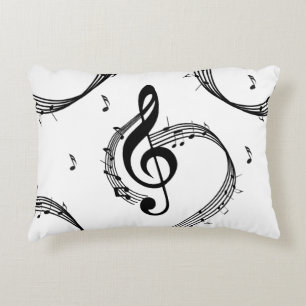 Climactic G Clef Music Decorative Cushion