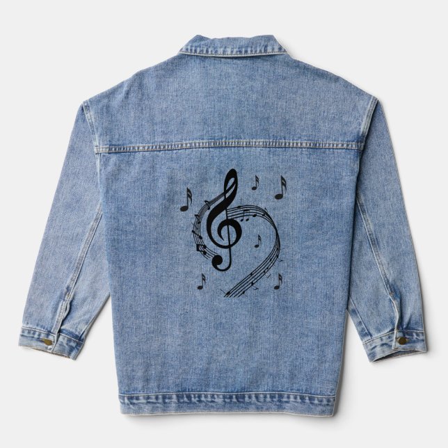 Climactic G Clef Music Denim Jacket (Back)