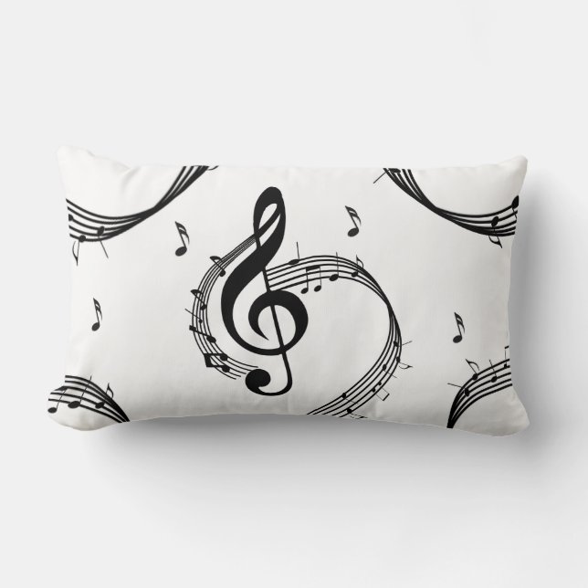 Climactic G Clef Music Lumbar Cushion (Front)