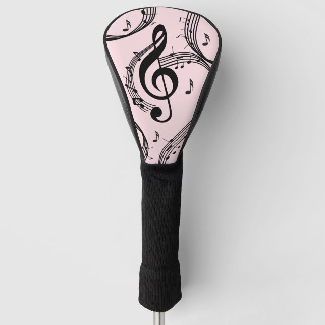 Climactic G Clef Music Pink Golf Head Cover (Front)